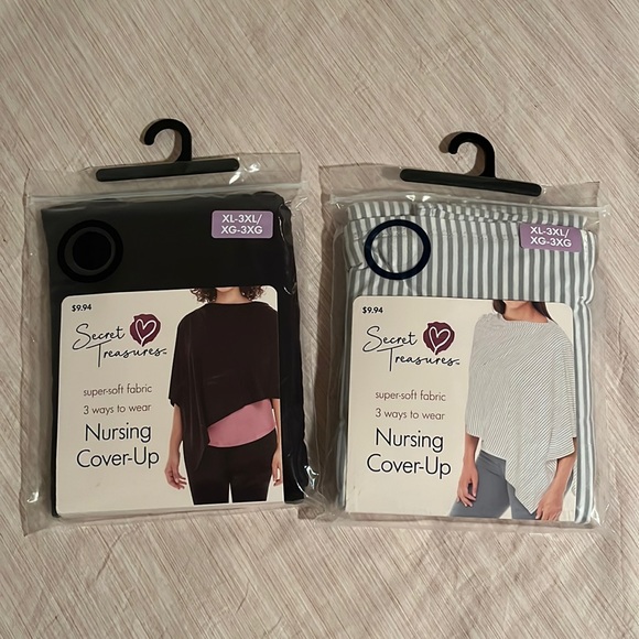 2 Packs Secret Treasures Maternity Nursing Wrap, Cover-Up, Scarf Size XL - 3XL - Picture 1 of 11